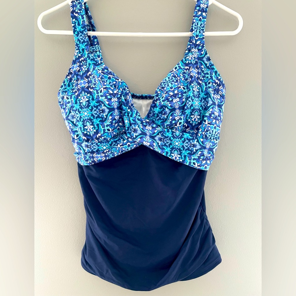 Never Worn Lands’ End Navy/Floral Tankini